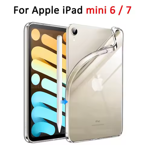 Transparent case for Apple iPad mini 6 / 7 (A17 PRO) Soft Tpu Housing Slim shockproof Tablet Cover f