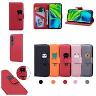 Fashion Cartoon Animals Flip Case Xiaomi Mi Note 10 Pro / Mi Note10 PU Leather Soft TPU Casing Xiomi Mi CC9 Pro Magnetic Buckle Wallet Cover Card Holders Stand