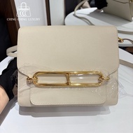 🌈Hermes🧡Roulis 23🌟奶昔白金扣🧡98.5新🌟Evercolor皮🌟愛馬仕🌟