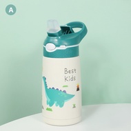 416Stainless Steel Thermos Mug Cup Kid Baby Bouncing Lid Dinosaur Water Bottle