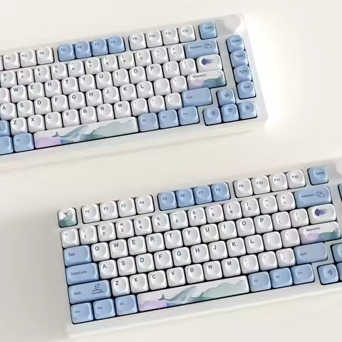 KBDiy PBT Keycaps Ocean Whale Keycap KOA Profile Mechanical Game Keyboard Key Caps for MX Switch F10