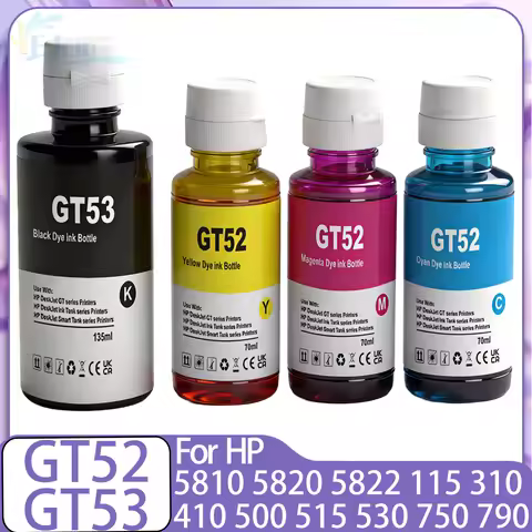 GT52 GT53 Refill Ink For HP GT51 GT52 GT53 Ink For HP 115 118 310 410 415 500 515 518 530 750 790 GT