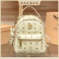 【GGCKGG】New Branded Luxury Leather Small Backpack Women Premium Printed Satchel Beg Wanita SchoolBag