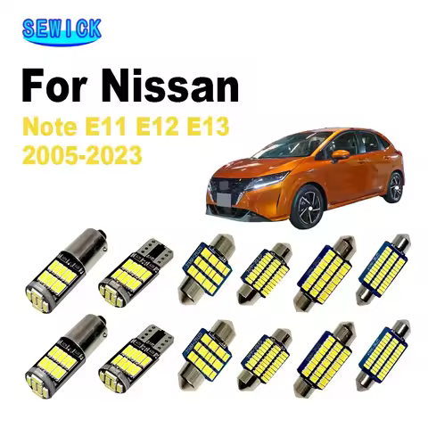12V LED Bulbs Interior Map Dome Trunk Light Kit Accessories For Nissan Note E11 E12 E13 2005-2017 20