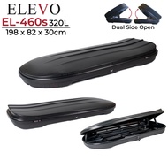 ELEVO EL-460s Matt Series (320L) Cargo Roof Box Matte Black Slim Cargo Roofbox Carrier Kotak Bumbung