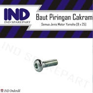 1 PC IND Disc Bolt Parts 8x25 Mio/Jupiter MX-Z/ Vega ZR-R/Nouvo/NMAX/Soul GT/RX K