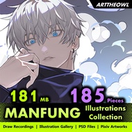 🔥 Digital Illustration Art - MANFUNG 🔥 Anime Figure | CG Art Digital Drawing Book | Smart Drawing Ta