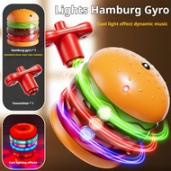 Gyro Toy Luminous Hamburger Battling Top Game With Music Portable Travel Game Interactive P1e2
