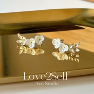 Love2Self E251 Elegant Flower Cluster Zircon Stud Earrings | Forest Style Pierced Women Jewelry