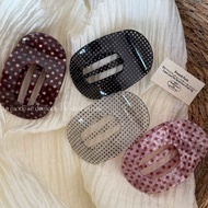 Vintage Polka Dots Hair Clip Hollow Ellipse Hair Clip