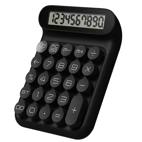 Mechanical Keypad Calculator Desktop Calculator for Financial Accounting Use Clear LCD Display for W