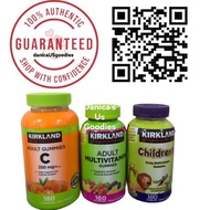 kirkland vitamin C gummies or kirkland adult multivitamins gummies or kirkland children gummies