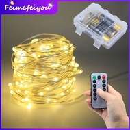 LED Strips Waterproof Holiday Lights 5 Meters 50 Led Beads Copper Wire Powered by 3AA Batteries (Not
