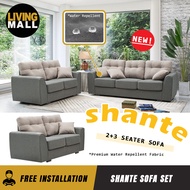 Living Mall Shante Series 2-Seater + 3-Seater Sofa Set Premium Water Repellent Fabric