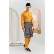 WARNA MUSTARD/KUNING/KUNING MAS/BAJU MELAYU REGULA SLIMFIT/ANAK/AYAH/BUDAK LELAKI/KIDS/SET/SEDONDON/