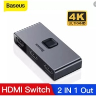 Baseus 矩陣 HDMI 切換器 2 入 1 出  Splitter HDMI Matrix Switch 4K Grey -CAHUB-BC0G  Baseus MATRIX HDMI Spli