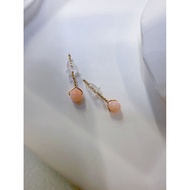 Lucky momo coral and us10k gold jewelry earring baby size