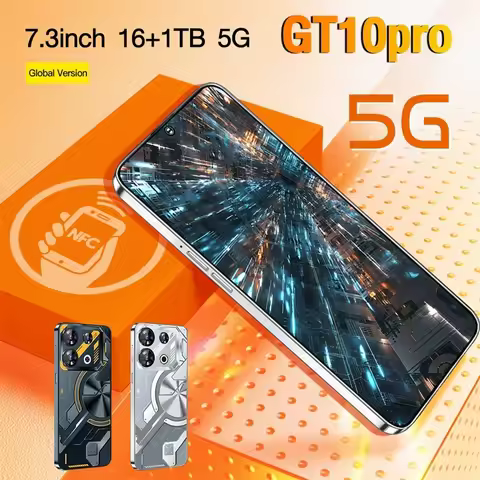 GT10 Pro Android Global Version Smart Original 108MP Dual Standby Unlock Phone Phone 5G 7.3 Inch HD 
