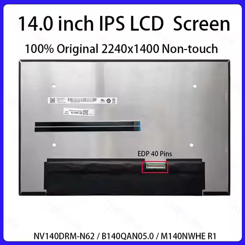 14" Laptop LCD Screen NV140DRM-N62 B140QAN05.0 M140NWHE R1 For Lenovo ThinkPad T14 T14s P14s Gen 3 G