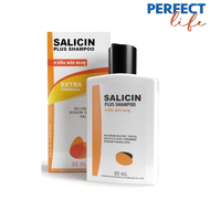 Salicin Plus Shampoo Extra Formula ซาลิซิน พลัส แชมพู Tar oil Selenium Sulfide 60 ml. [PF]