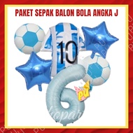 Soccer Balloon Package Number J Soccer Ball Birthday Decoration/