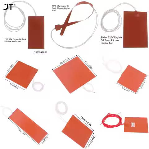 12V 110V 220V Flexible Waterproof Silicon Heater Pad Wire Heater Engine Block Oil Pan Hydraulic Tank
