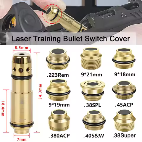 Red Dot Laser Training Bullet Switch Cover 223Rem .380ACP .40S&W 9x19mm Taurus G2C Trainer Cartridge