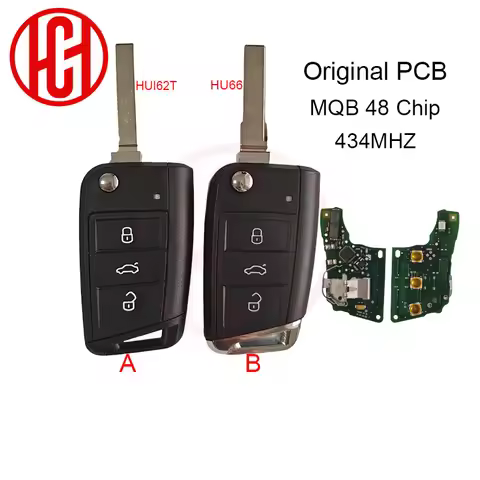 Original PCB MQB48 434MHz Remote Car Key For VW Seat Leon Ateca Golf7 MK7 Touran Polo Tiguan Skoda O