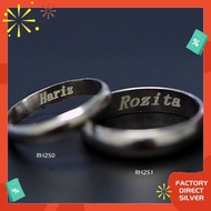 Factory Direct #RH251 Size19-30 Engravable Ring Silver925 Men's / Women's 4mm (Cincin Rotan Perak 92