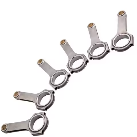 6pcs Connecting Rods For BMW E36 3.0L M3 E34 M5 S50B30 European model 142mm