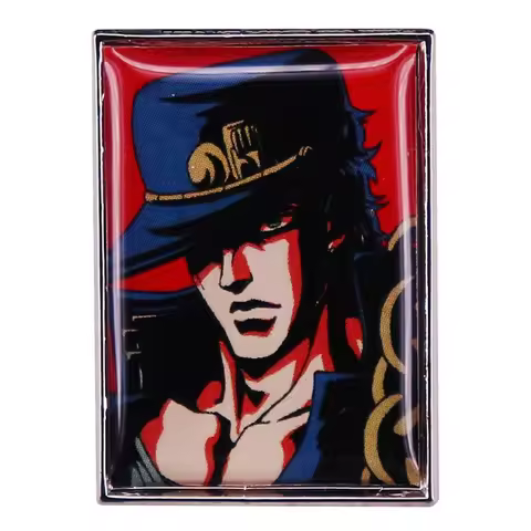 JoJos Bizarre Adventure Egypt COOL Jotaro Kujo Star Platinum Enamel Pin Backpack Pins Anime Manga Ba