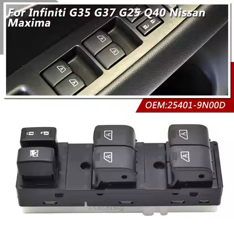 25401-JK42E Window Switch For Nissan Maxima Infiniti G35 G37 G25 Q40 Driver Side Master Power Window