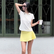 RYACTIVE Sports Short SKIRT - SPLIT MINI SKIRT Avocado Yellow (Butter Yellow)