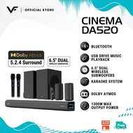 Vinnfier VF Hyperbar Cinema DA520 1300W Dolby Atmos 5.2.4 Soundbar with Bluetooth Karaoke System Spe