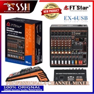 【TSSH】FT STAR 6 Channel Professional Audio Mixer With +46V Phantom Power Each Channel for Condense