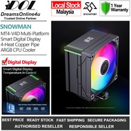 SNOWMAN MT4-V4D Digital Display ARGB Slim CPU Fan Cooler Intel Core i3 i5 i7 Ultra7 LGA1851 1700 201