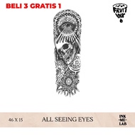 FULL ARM Tattoo by Inkmelab 46X15, Fruit Ink Temporary Tattoo Lasts 2-3 weeks