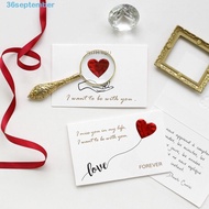 SEPTEMBER Heartbeat Postcard, Festival Blessings Love Greeting Cards, Message Card Paper Handmade I 