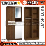 GANTUNGAN [Instant] Olympic Gstar LMSP LUNA 2-Door Glass Wardrobe Wadrobe Clothes 80x43x180.9 cm Min