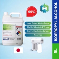 5 Lit Isopropyl Alcohol 99% (IPA 99%) Disinfectant / Sanitizer / Antiseptic / Sanitizer Alcohol