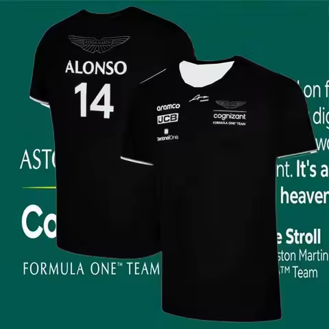 Aston Martin T-shirt Racing 3D Print T Shirt Team Jersey 2026 Spanish Racers Fernando Alonso 14 Asto