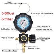 R410a Diagnostic Manifold Freon Gauge Set High Pressure A/C Refrigeration Tool for R22/R410A/R134A/R