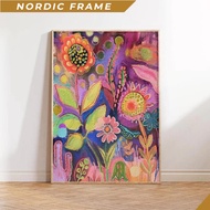 Wall paintings, Abstract Flowers Print, Dopamine Colors Decor, Maximalist Decor, Dorm Room Wall Art,