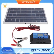 [UTnus9ddL] Portable Solar Panel 10W 12V Polycrystalline IP65 Waterproof with 30A Solar Charge Contr