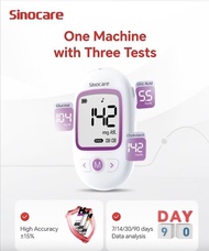 Sinocare 3-in-1 Health Monitor (package套裝) Bluetooth Connection(M101 Air) 藍牙: Track Blood Sugar, Uri