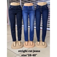 Seluar Jeans Wanita Straight Cut Pakaian Perempuan