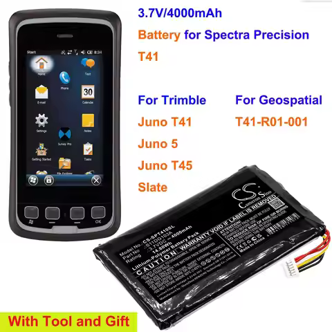 Battery S11DG103A for Spectra Precision T41, For Trimble Juno T41,Juno 5,Juno T45, Slate,For Geospat