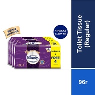 Kleenex Bath Tissue Clean Care Regular - 3 Ply (20 + 4R x 4 packs)