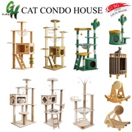 Cat condo Scratching Tree kitten Condo Wooden Cat House Cat scratcher post Pet Large Condo Cat sisal