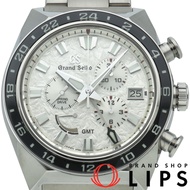 精工 Grand Grand Seiko Spring Drive 計時 GMT 44.5mm 運動系列 SBGC253/9R86-0AN0，附錶盒、保固卡，鈦金屬錶殼，男士腕錶，銀色，拋光處理，成色